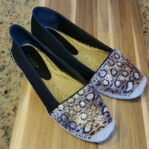 Giambattista Valli 40 9 Loafers Snakeskin Black